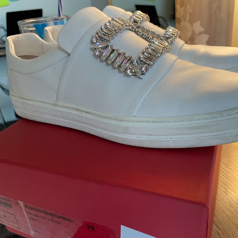 Roger Vivier Sneaky Viv Embellished Leather Sneaker